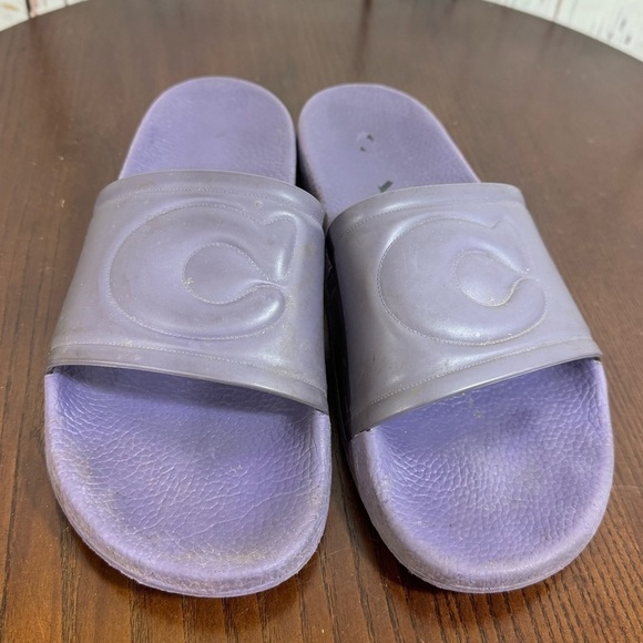 COACH ULLA SLIDE purple in size 9 GUC - Picture 2 of 11
